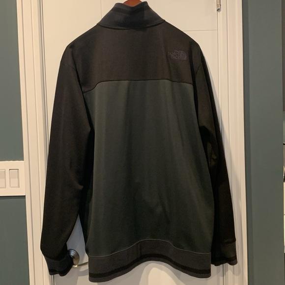 The North Face Zip up Track Jacket XXL Black and Dark Olive - Picture 3 of 6